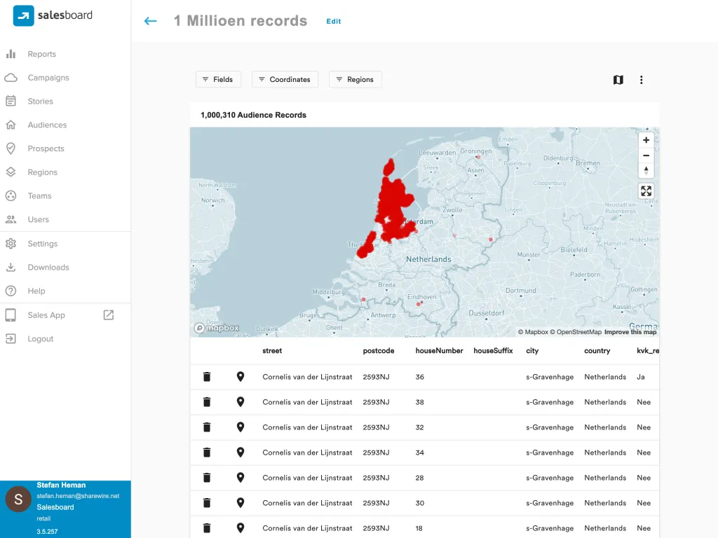 Salesboard Audiences